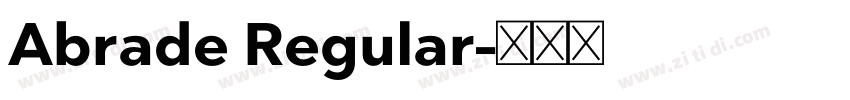 Abrade Regular字体转换